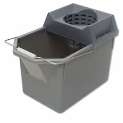 Gray Plastic 15 oz. Pail & Mop Strainer Combination