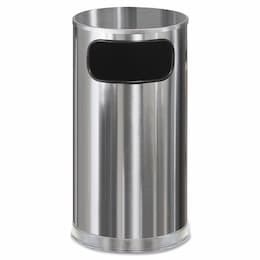 European & Metallic Satin Stainless 12Gal Side-Opening Bin