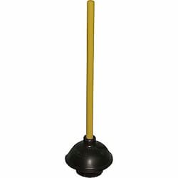 Black Plunger w/ 20 in. Wooden Handle