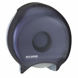 Black 9 in. Single Jumbo Roll Bath Tissue Dispenser