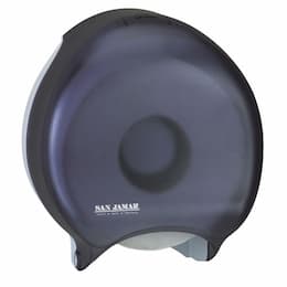 Black 9 in. Single Jumbo Roll Bath Tissue Dispenser