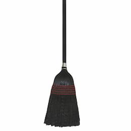 Boardwalk Black Plastic Bristles Janitor Broom w/ 42 in. Wooden Handle