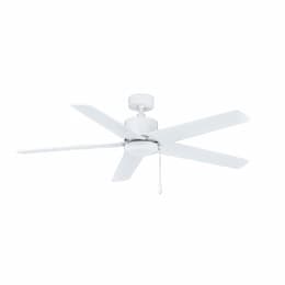 52-in 44.48W Aldea VI Ceiling Fan, 5-White Blades, White