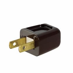 10 Amp Standard Plug, Non-Grounded, NEMA 1-15R, Brown