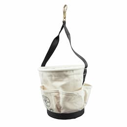 Heavy-Duty Tapered-Wall Bucket - 4 Outside Pockets