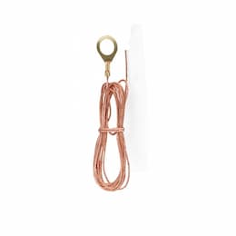 Satco 6-ft Bare Copper Ground Wire w/ 1/8 IP Round Ground Lug, 18/1