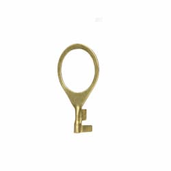 Round Lug Terminal, 1/4 IP, Brass Plated