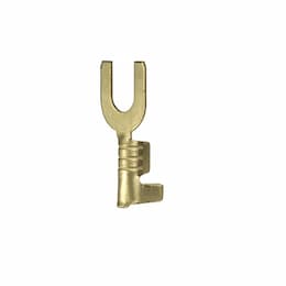 Satco U Shape Lug Spade Terminal, Brass Plated