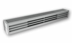 4-ft 600W Mini Aluminum Baseboard Heater, Open Vent,75 Sq.Ft, 2048 BTU/H, 240V, White