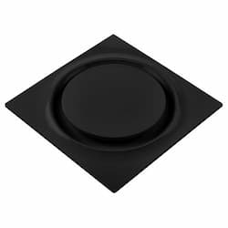 18W Quiet Bathroom Fan, Round Grille, 80 CFM, Matte Black