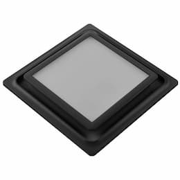 18W Bathroom Fan w/ LED Light & Nightlight, 80 CFM, Square, Black