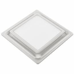 18W Quiet Bathroom Fan, 80 CFM, W/ LED Light, 3000K, Satin Nickel Finish