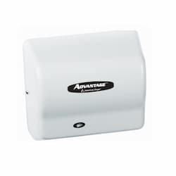 1400W Advantage AD Hand Dryer, 100-240V, White Aluminum