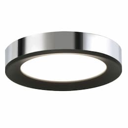 17.5W LED Alta Flush Mount, 120V-277V, 3000K, Black/Chrome