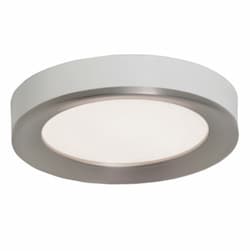 35W LED Alta Flush Mount, 120V, 3000K, Satin Nickel/White