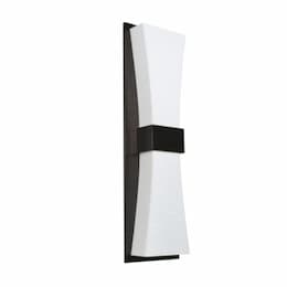 AFX 17W Aberdeen Wall Sconce, 120V-277V, Selectable CCT, Espresso/White