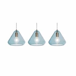 60W LED Armitage Pendant Light, Linear, E26, 3-Light, 120V, Aqua