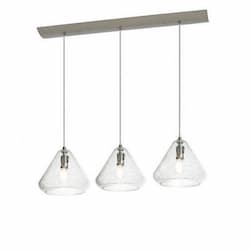 60W Armitage Pendant Light, Linear, 3-Light, E26, 120V, Clear Crackle