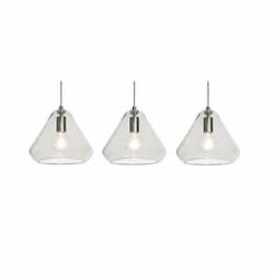 AFX 60W LED Armitage Pendant Light, Linear, 3-Light, E26, 120V, Clear