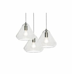 AFX 60W LED Armitage Pendant Light, Round, 3-Light, E26, 120V, Clear