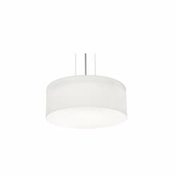 12-in 25W Anton Pendant, 2-Light, E26, 120V, Black/Linen White