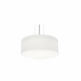 12-in 25W Anton Pendant, 2-Light, E26, 120V, Black/Linen White