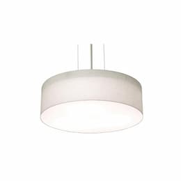 15-in 30W Anton Pendant, 120V-277V, CCT Select, Black/Linen White