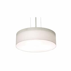 15-in 25W Anton Pendant, 3-Light, E26, 120V, Black/Linen White