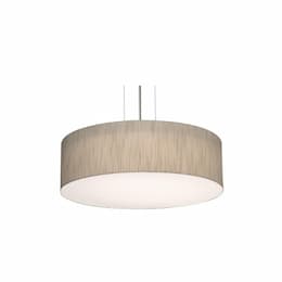 15-in 25W Anton Pendant, 3-Light, E26, 120V, Satin Nickel/Jute