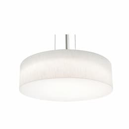 24-in 42W Anton Pendant, 120V-277V, CCT Select, Black/Linen White