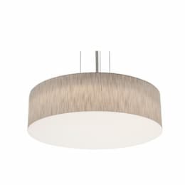 24-in 42W Anton Pendant, 3200lm, 120V-277V, CCT Select, S. Nickel/Jute