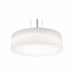 24-in 42W Anton Pendant, 120V-277V, CCT Select, S. Nickel/Linen White