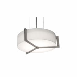 14-in 25W Apex Pendant, 2-Light, E26, 120V, Weathered Gray/Linen White