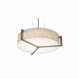 17-in 25W Apex Pendant, 3-Light, E26, 120V, Weathered Gray/Jute