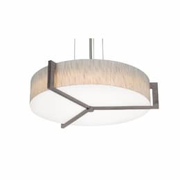 27-in 42W Apex Pendant, 120V-277V, CCT Select, Weathered Gray/Jute