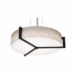 27-in 25W Apex Pendant, 3-Light, E26, 120V, Espresso/Jute