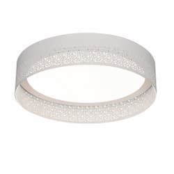 17.5W LED Ash Flush Mount, 1400 lm, 120V, 3000K, White