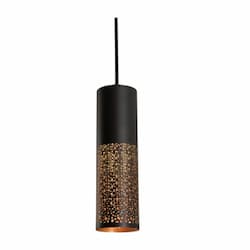 12W LED Ash Pendant Light, 780 lm, 120V-277V, 3000K, Black