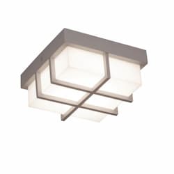 21W LED Avenue Outdoor Flush Mount, 120V-277V, Selectable CCT, Gray