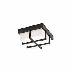 8-in 9W August Flush Mount, 675 lm, 120V-277V, CCT Select, Black