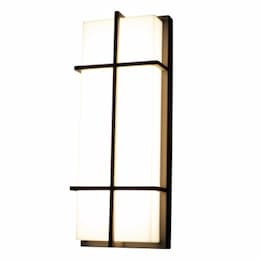 24W LED Avenue Outdoor Wall Sconce, 120V-277V, 3000K, Bronze