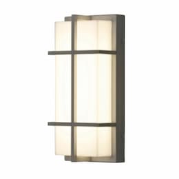 24W LED Avenue Outdoor Wall Sconce, 120V-277V, 3000K, Gray