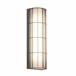 20W Broadway Outdoor Wall Sconce, 120V-277V, Selectable CCT, Gray