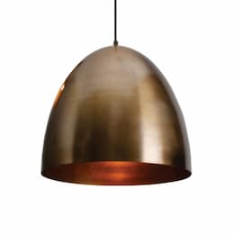 15-in 60W LED Brooklyn Pendant Light, 1-Light, E26, 120V, Brass