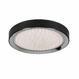 23W LED Belle Flush Mount, 2000 lm, 120V, Selectable CCT, Black/Chrome