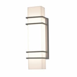 23W LED Blaine Outdoor Wall Sconce, 120V-277V, 3000K, Textured Gray