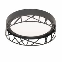 17.5W LED Boon Flush Mount, 1400 lm, 120V-277V, 3000K, Black