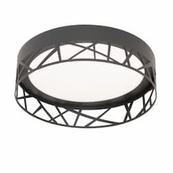 31W LED Boon Flush Mount, 2600 lm, 120V, 3000K, Black