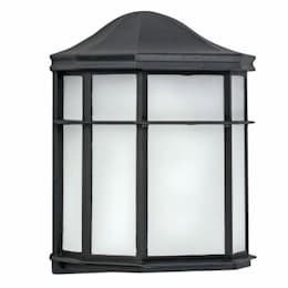 9W LED Bristol Outdoor Wall Sconce w/ Photocell, 120V, 3000K, Black