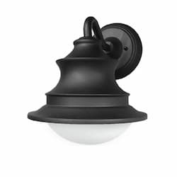 9W LED Butler Outdoor Wall Sconce, 830 lm, 120V, 3000K, Black